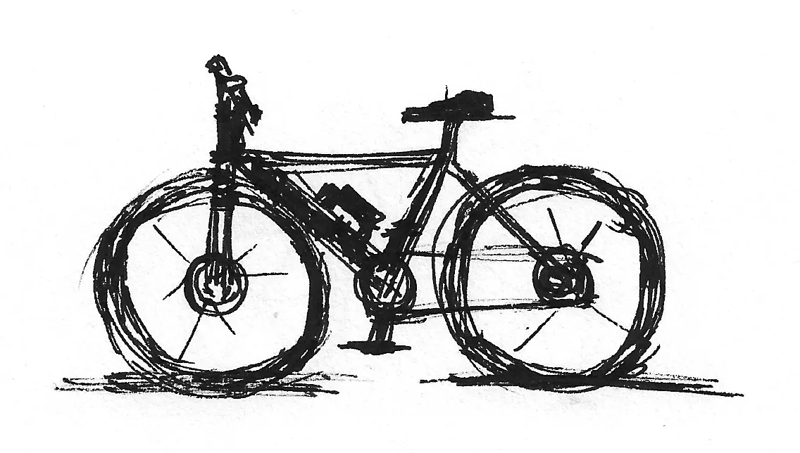 Bicicleta dibujada a mano, Bike - 197
