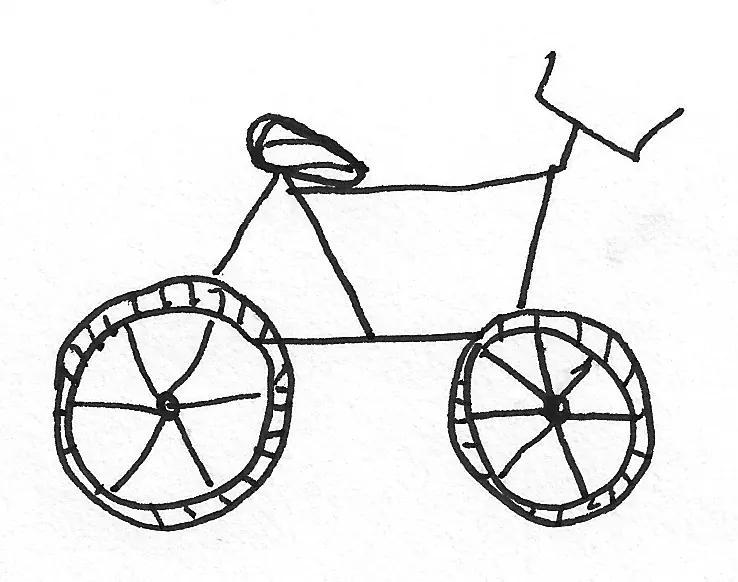 Bicicleta dibujada a mano, Bike - 198