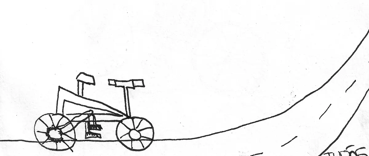 Bicicleta dibujada a mano, Bike - 199