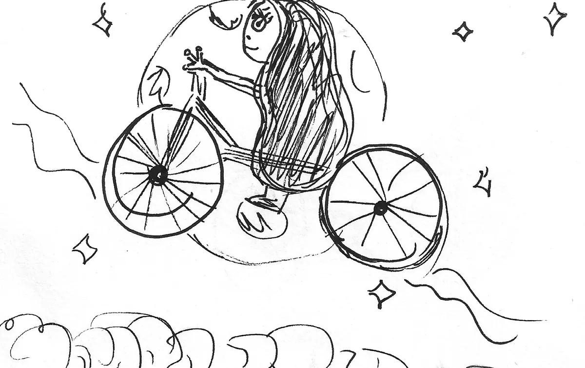 Bicicleta dibujada a mano, Bike - 200
