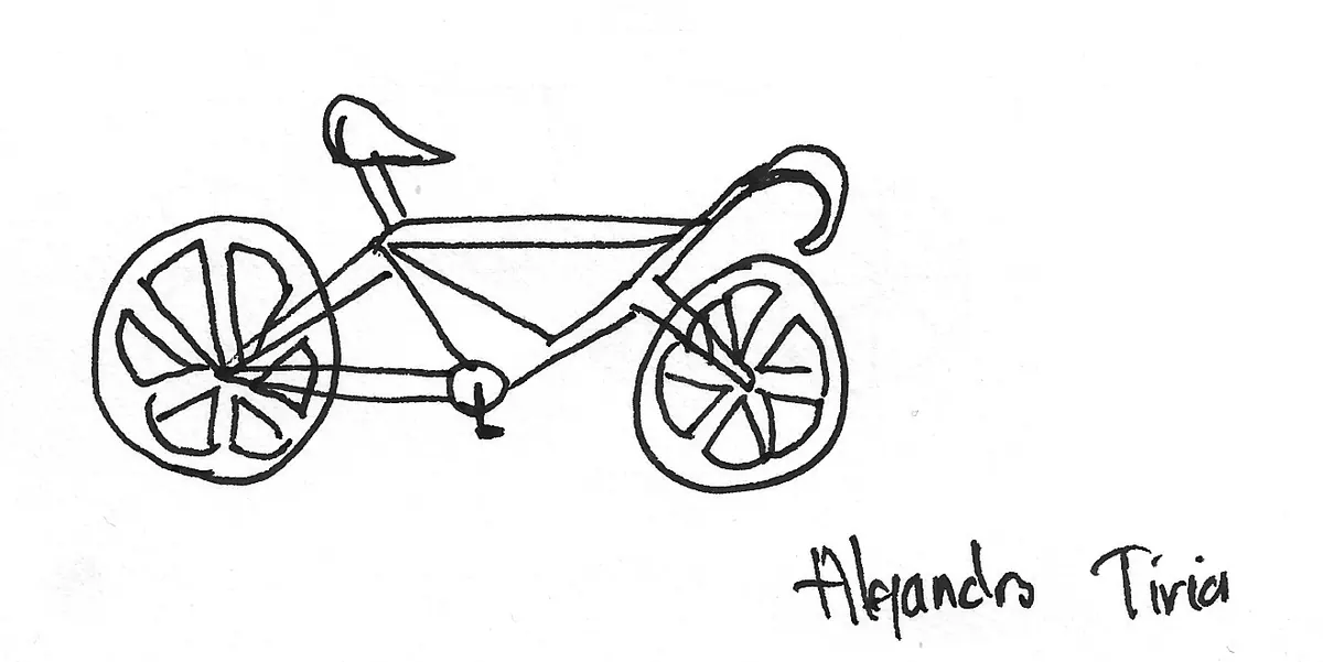 Bicicleta dibujada a mano, Bike - 202
