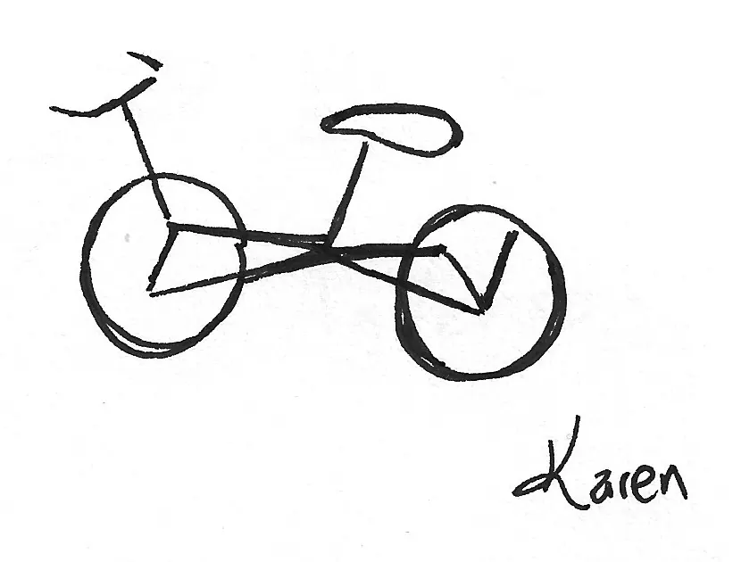 Bicicleta dibujada a mano, Bike - 204