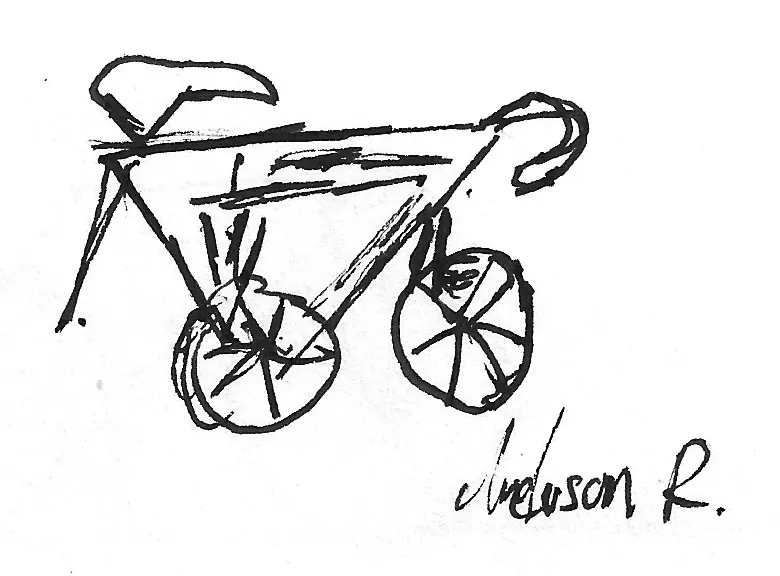 Bicicleta dibujada a mano, Bike - 206