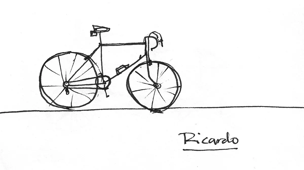 Bicicleta dibujada a mano, Bike - 207