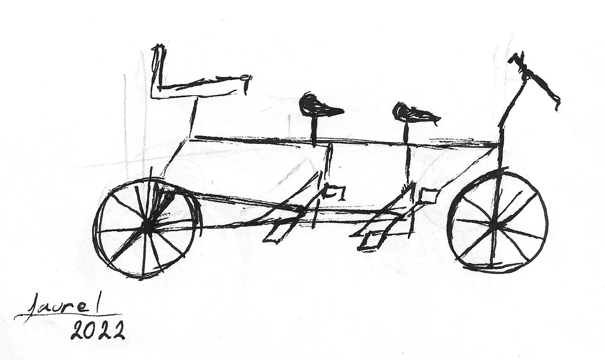 Bicicleta dibujada a mano, Bike - 208