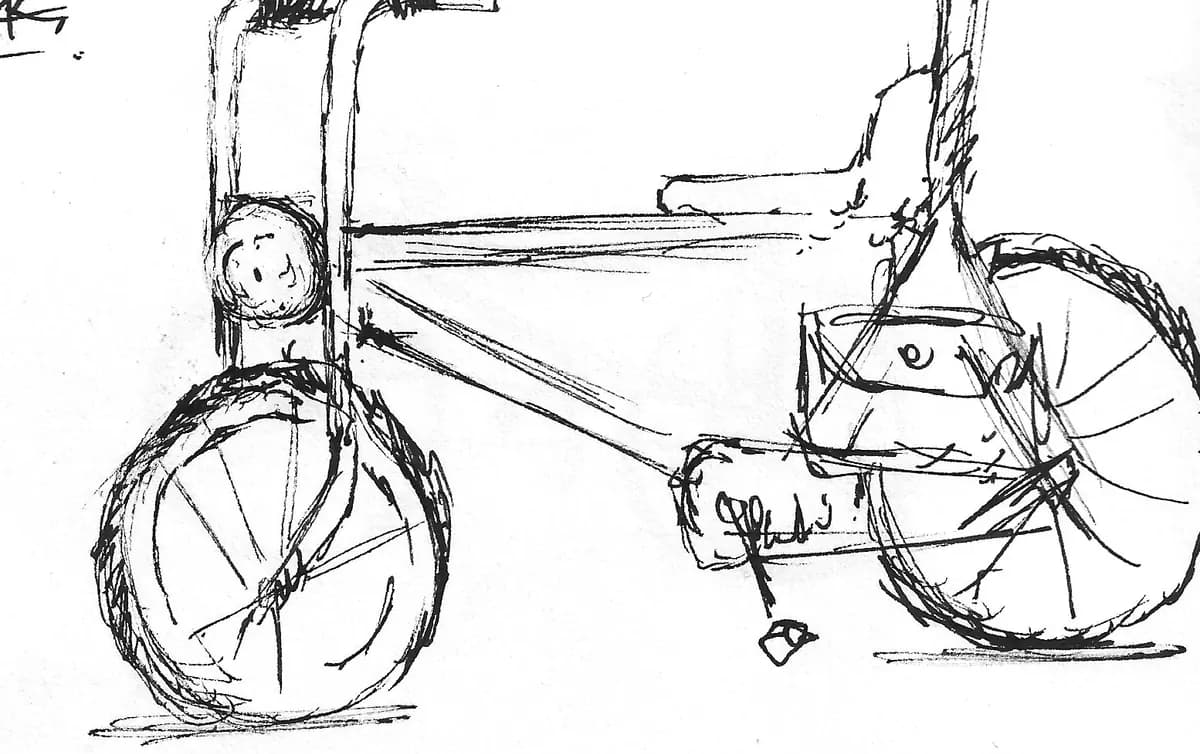 Bicicleta dibujada a mano, Bike - 209