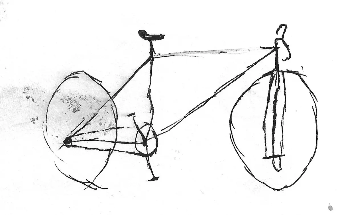 Bicicleta dibujada a mano, Bike - 220