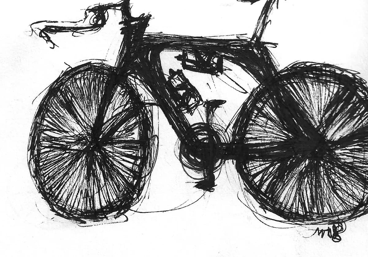Bicicleta dibujada a mano, Bike - 223