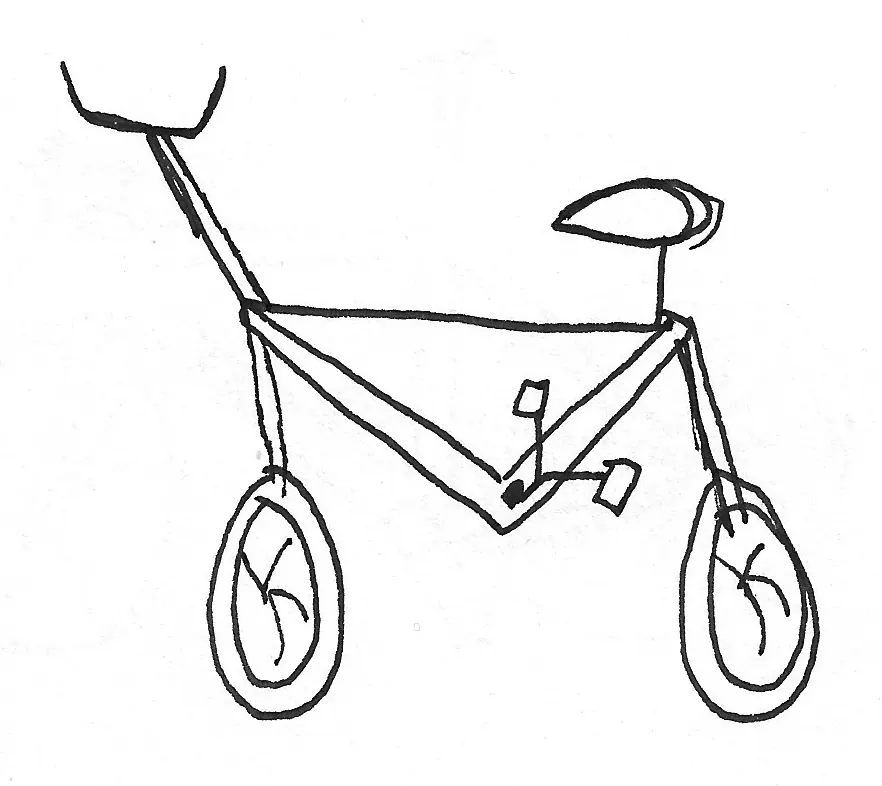 Bicicleta dibujada a mano, Bike - 225