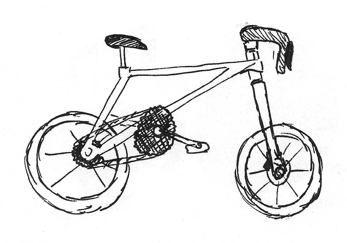 Bicicleta dibujada a mano, Bike - 240