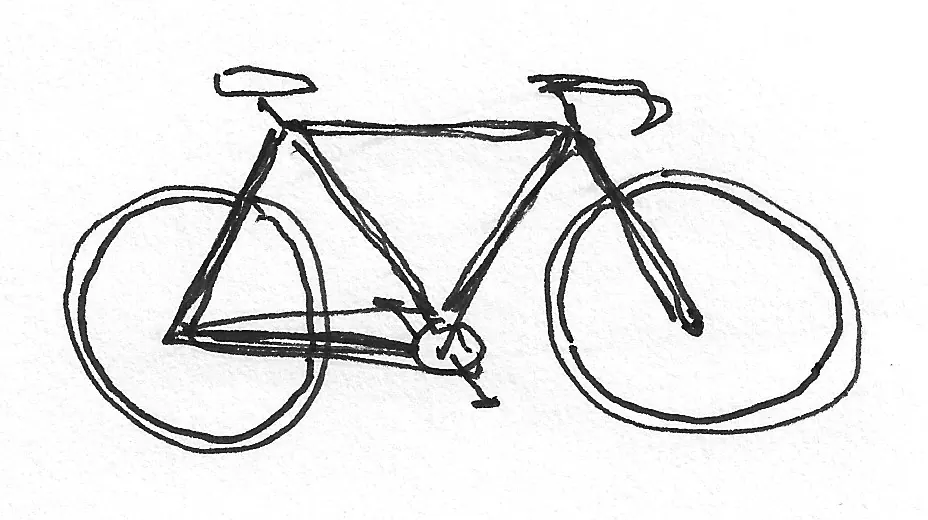 Bicicleta dibujada a mano, Bike - 242