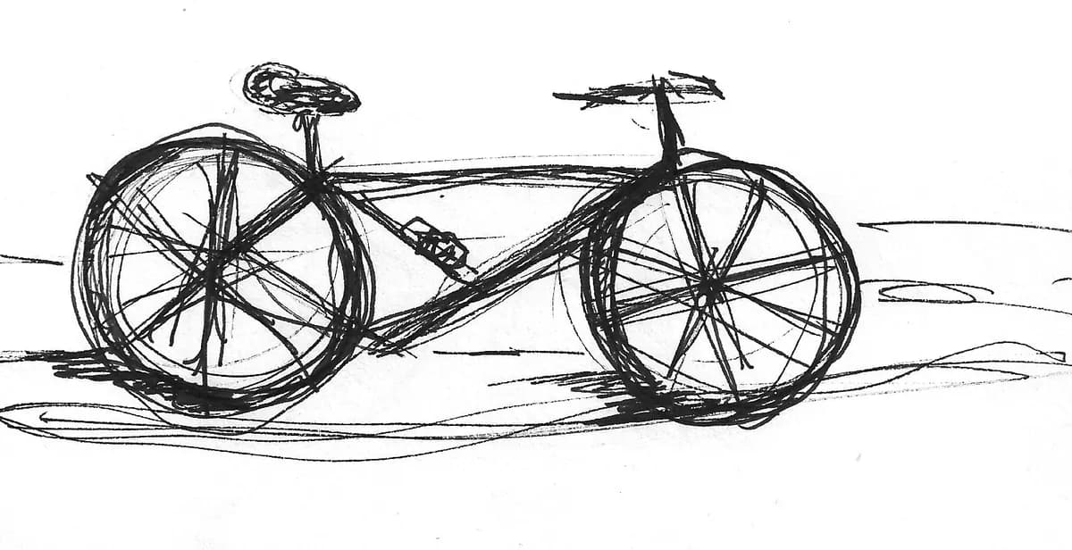 Bicicleta dibujada a mano, Bike - 246