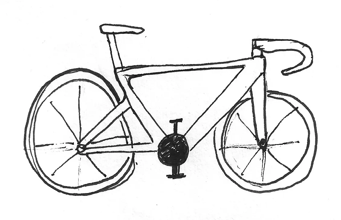 Bicicleta dibujada a mano, Bike - 249