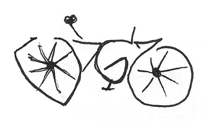 Bicicleta dibujada a mano, Bike - 251