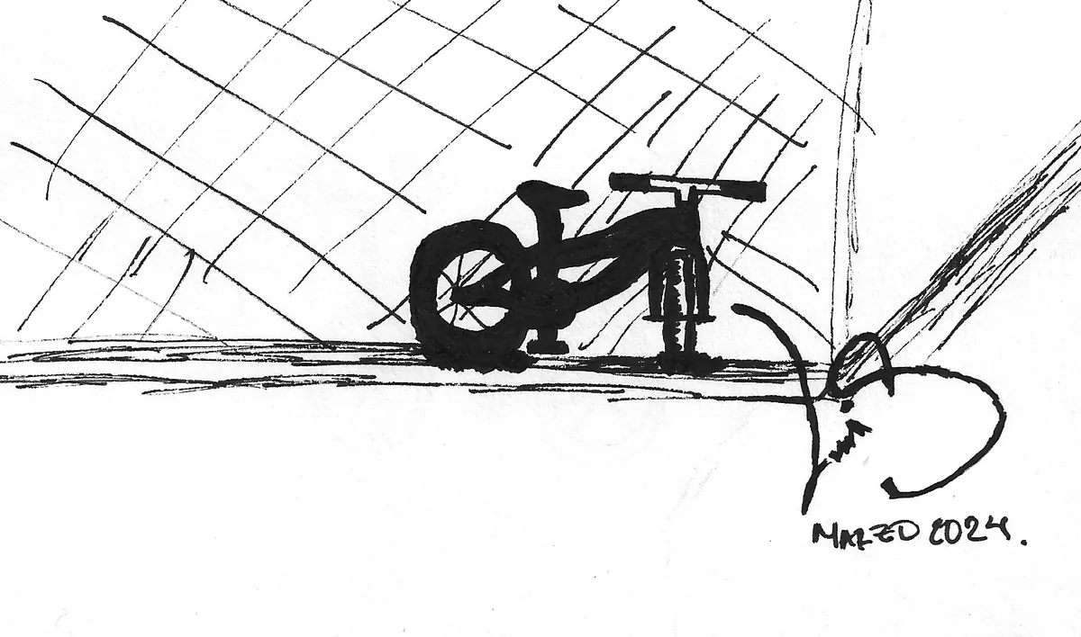 Bicicleta dibujada a mano, Bike - 255