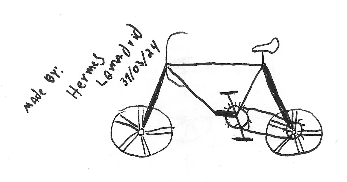 Bicicleta dibujada a mano, Bike - 258
