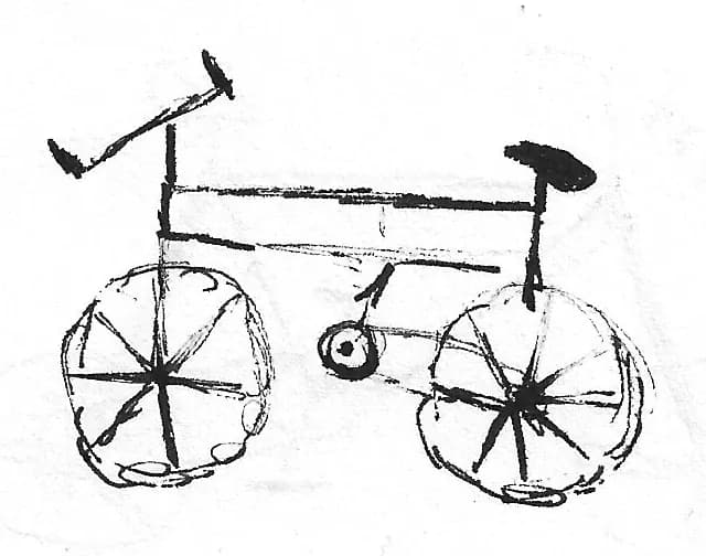 Bicicleta dibujada a mano, Bike - 259