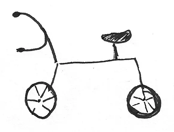 Bicicleta dibujada a mano, Bike - 262