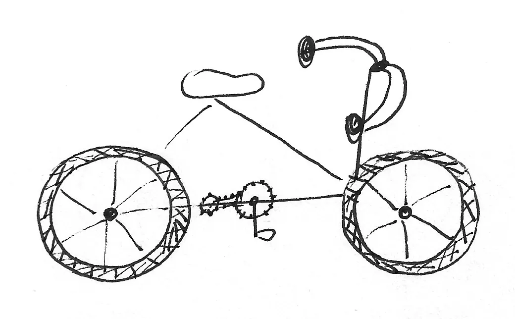 Bicicleta dibujada a mano, Bike - 263