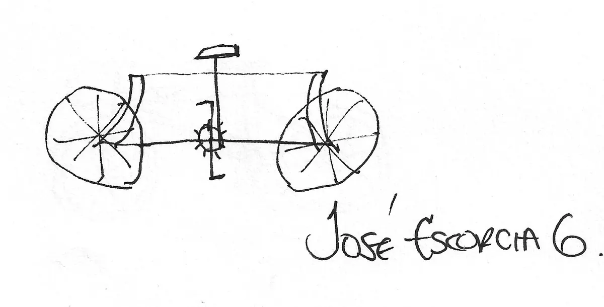 Bicicleta dibujada a mano, Bike - 264