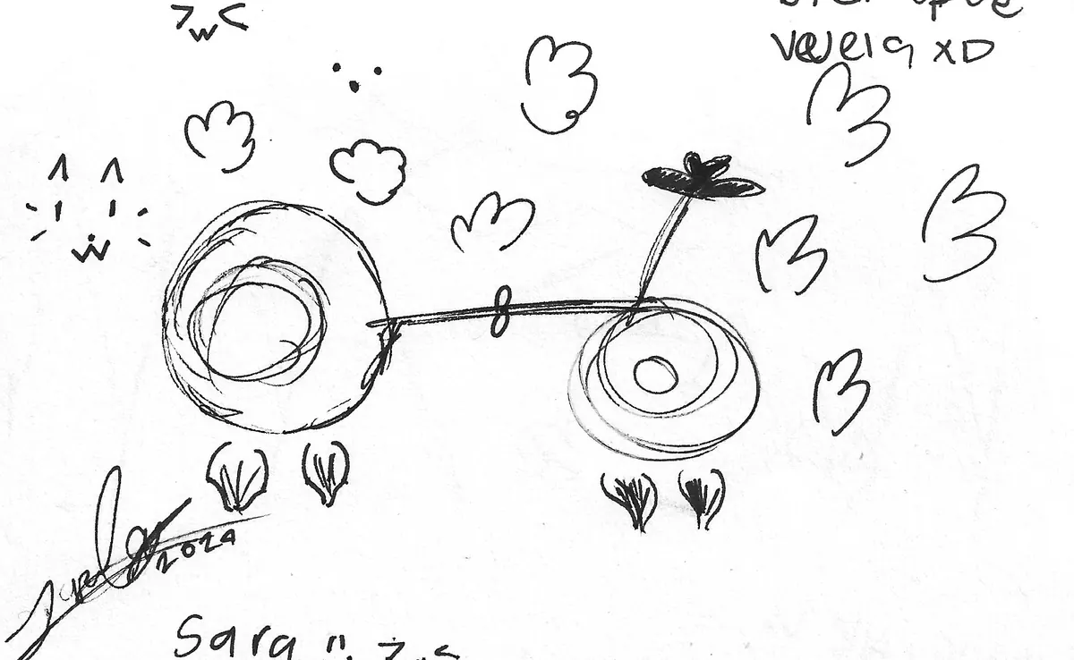 Bicicleta dibujada a mano, Bike - 267