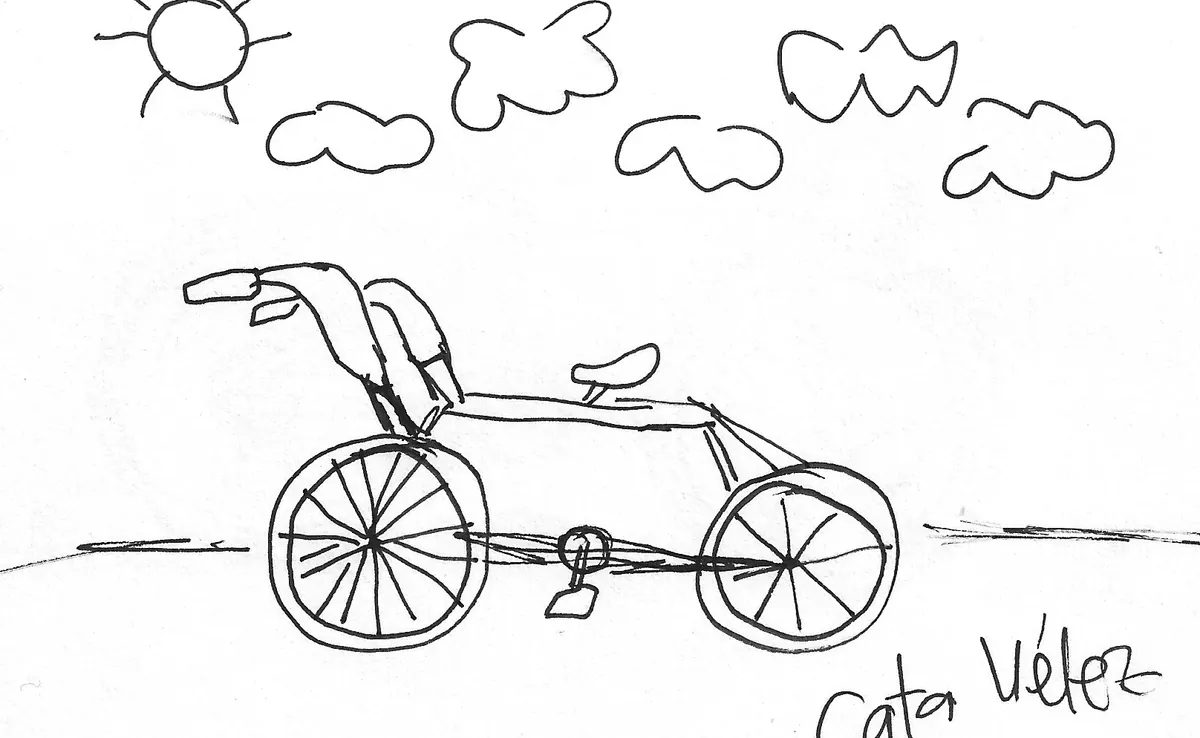 Bicicleta dibujada a mano, Bike - 268