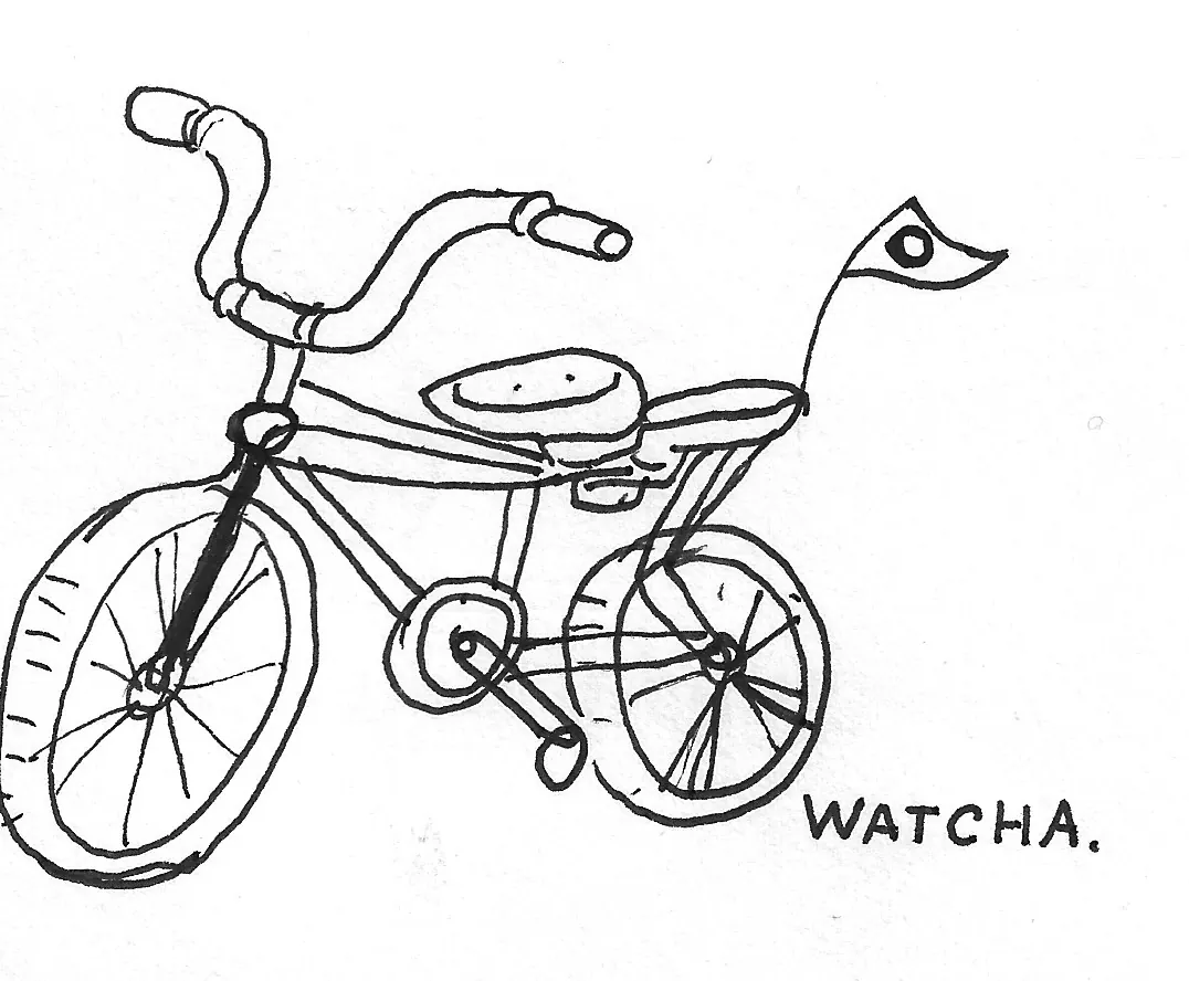 Bicicleta dibujada a mano, Bike - 270