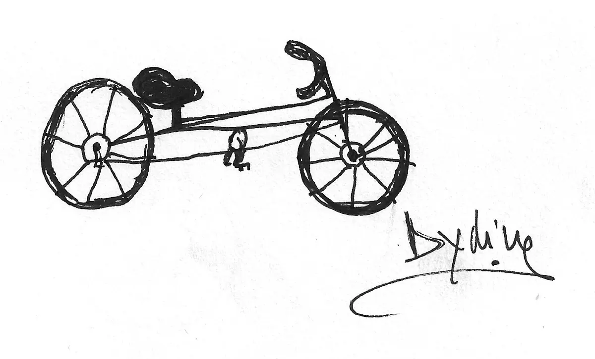 Bicicleta dibujada a mano, Bike - 273