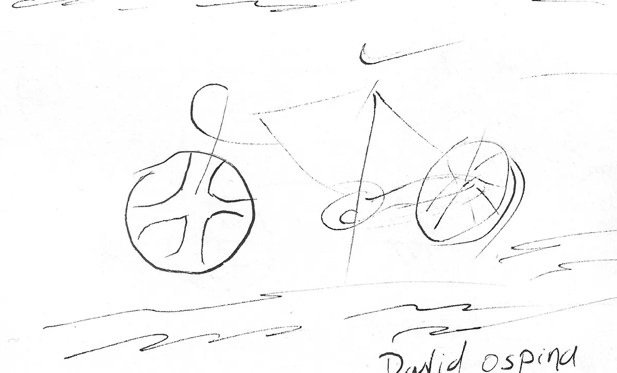 Bicicleta dibujada a mano, Bike - 274
