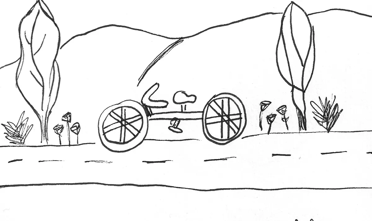 Bicicleta dibujada a mano, Bike - 277