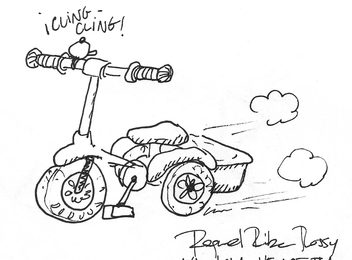 Bicicleta dibujada a mano, Bike - 283