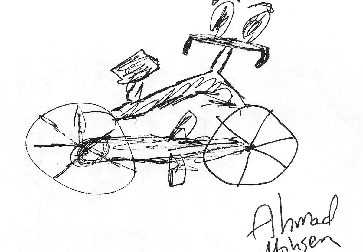 Bicicleta dibujada a mano, Bike - 288