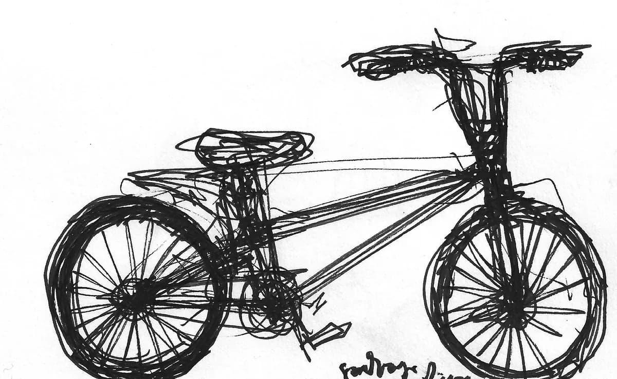 Bicicleta dibujada a mano, Bike - 290
